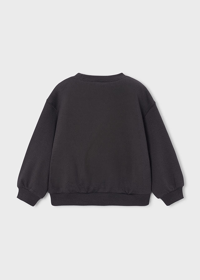Sudadera sin capucha con apliques, niña.