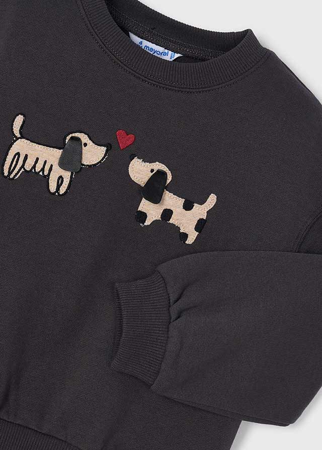 Sudadera sin capucha con apliques, niña.