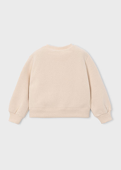 Sudadera con apliques corazones