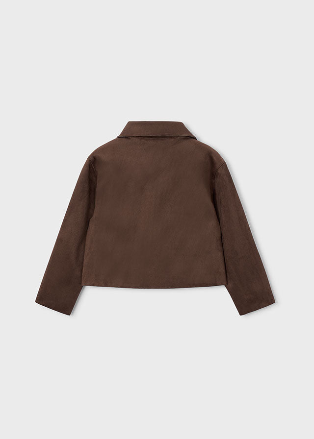 Chaqueta antelina doble cara niña