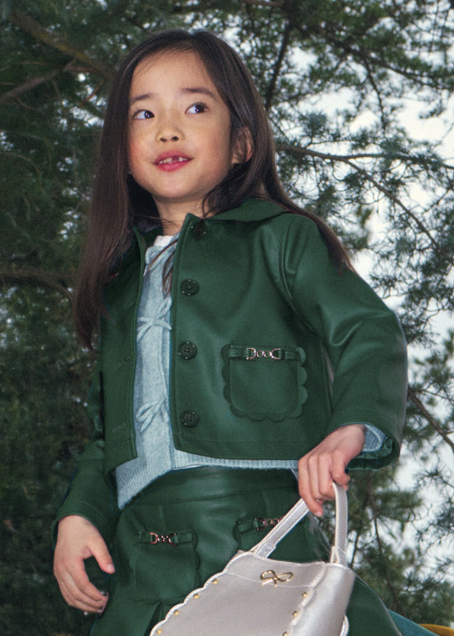 Chaqueta polipiel niña