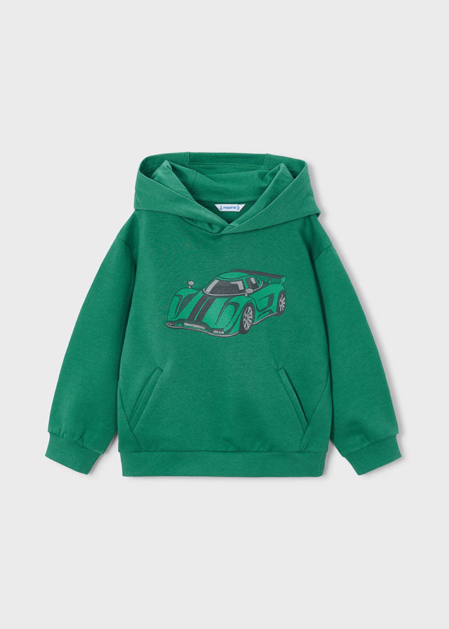 Sudadera con capucha estampado relieve, niño.
