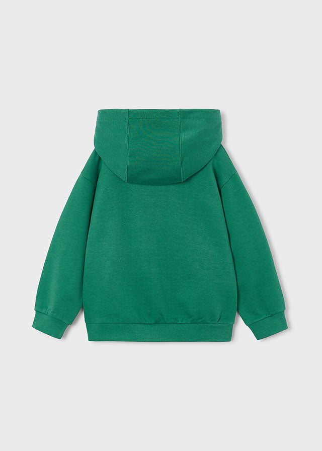 Sudadera con capucha estampado relieve, niño.