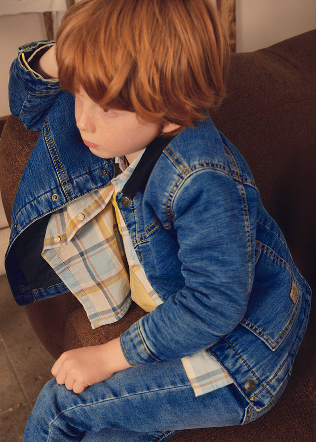Cazadora soft denim acolchada niño