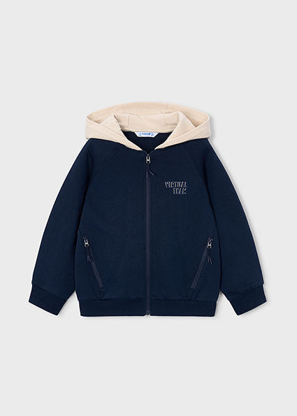 Chaqueta bicolor con cremallera