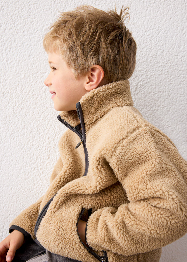 Chaqueta canguro borrego niño