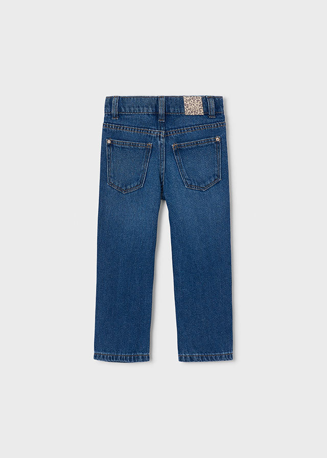 Pantalon largo denim fantasia niña