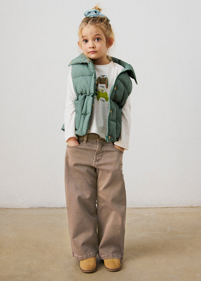 Pantalon sarga marine niña