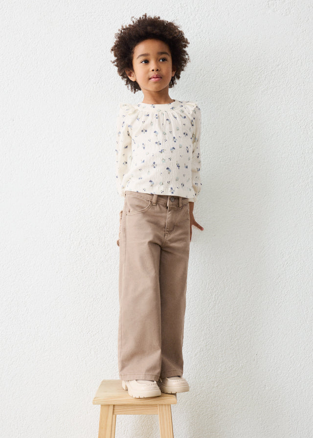 Pantalon sarga marine niña