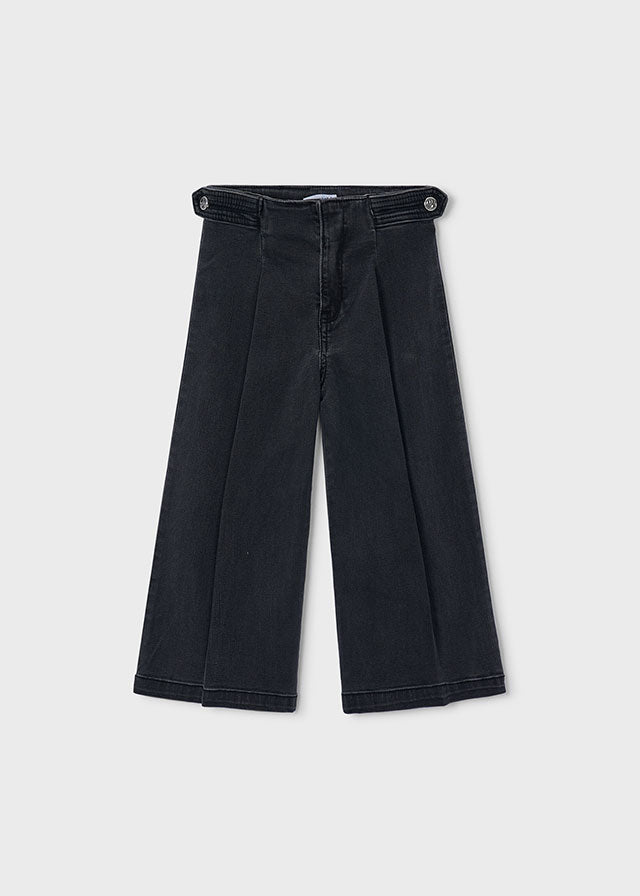 Pantalon tejano pata ancha, niña.