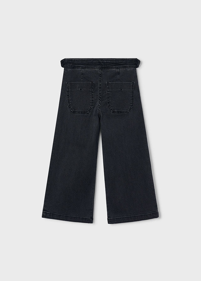 Pantalon tejano pata ancha, niña.