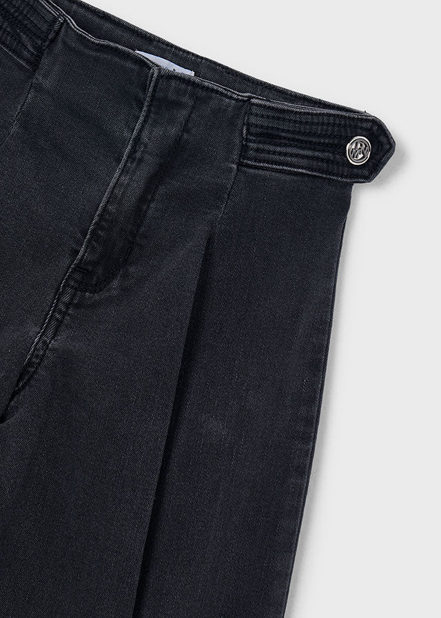 Pantalon tejano pata ancha, niña.