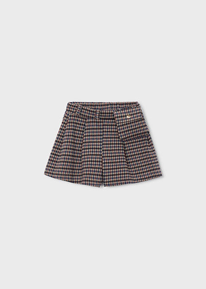 Falda pantalon pata gallo con bolso niña.