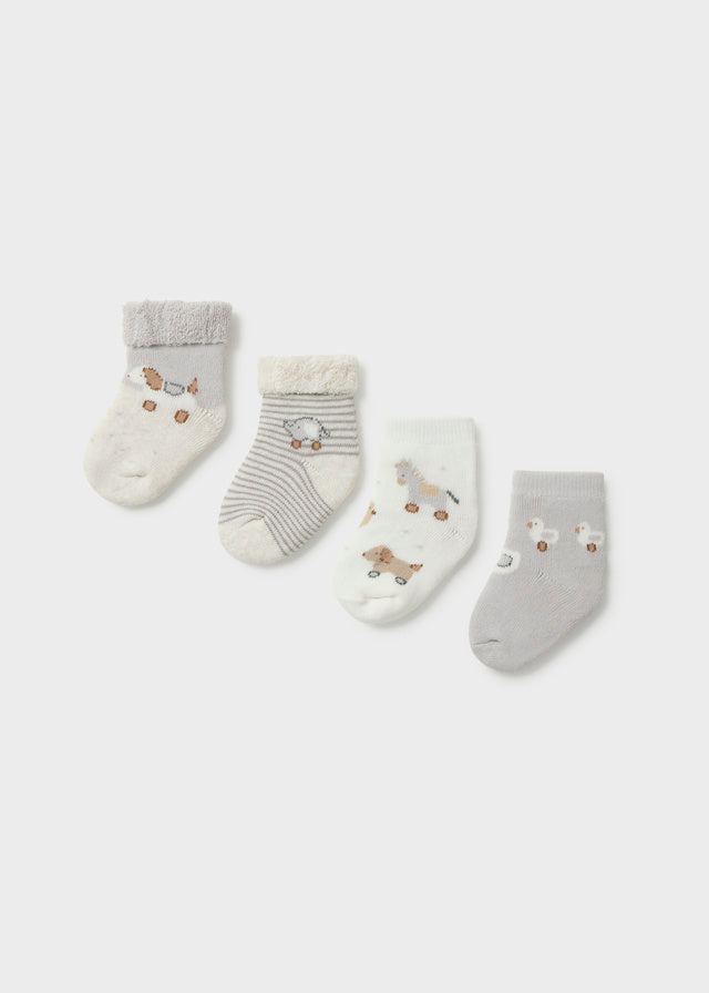 Set 4 calcetines bebé niño
