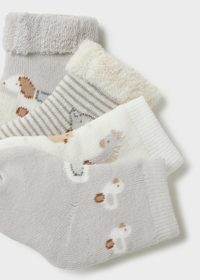 Set 4 calcetines bebé niño