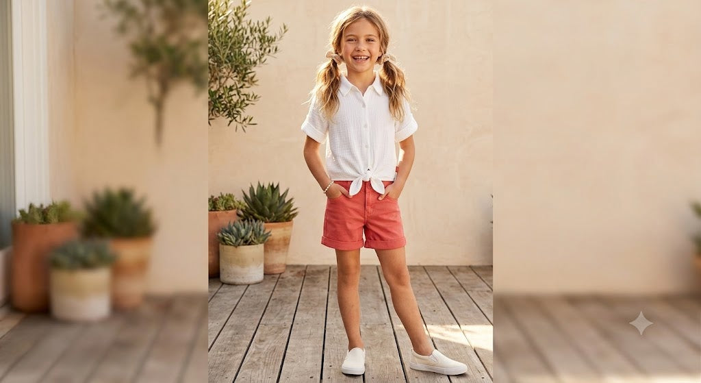 Conjunto niña camisa