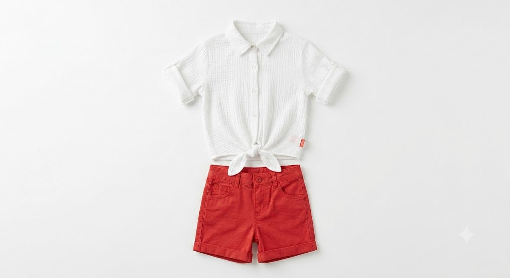 Conjunto niña camisa