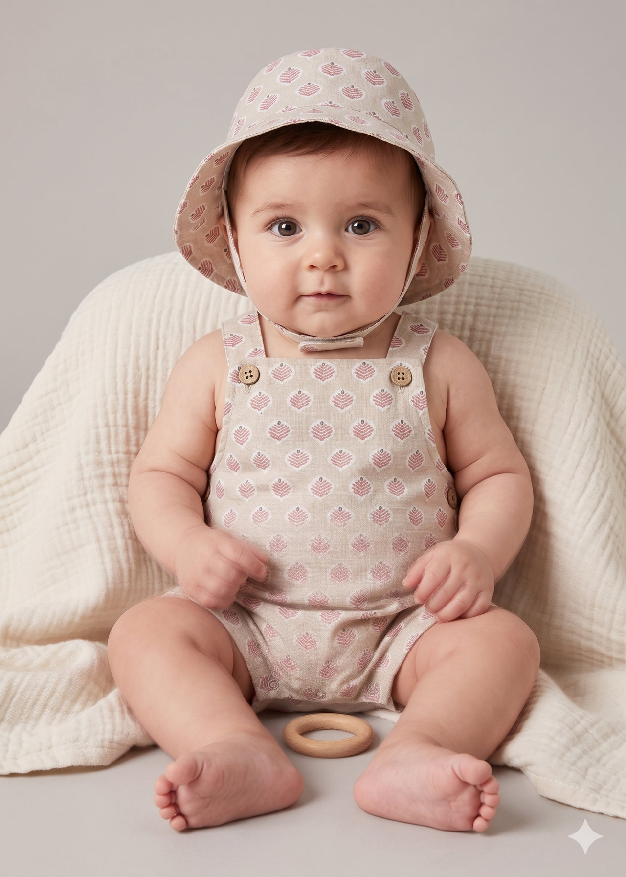 Conjunto de peto y gorro bebé
