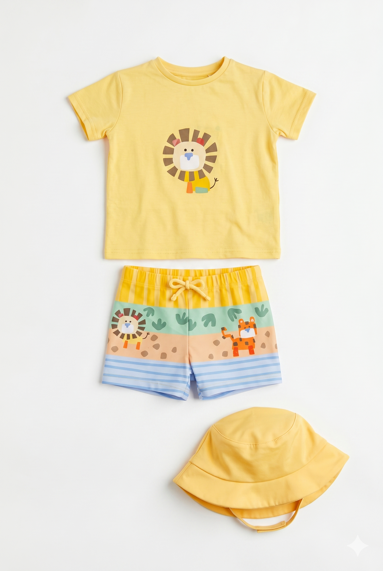 Conjunto baño y gorro bebé