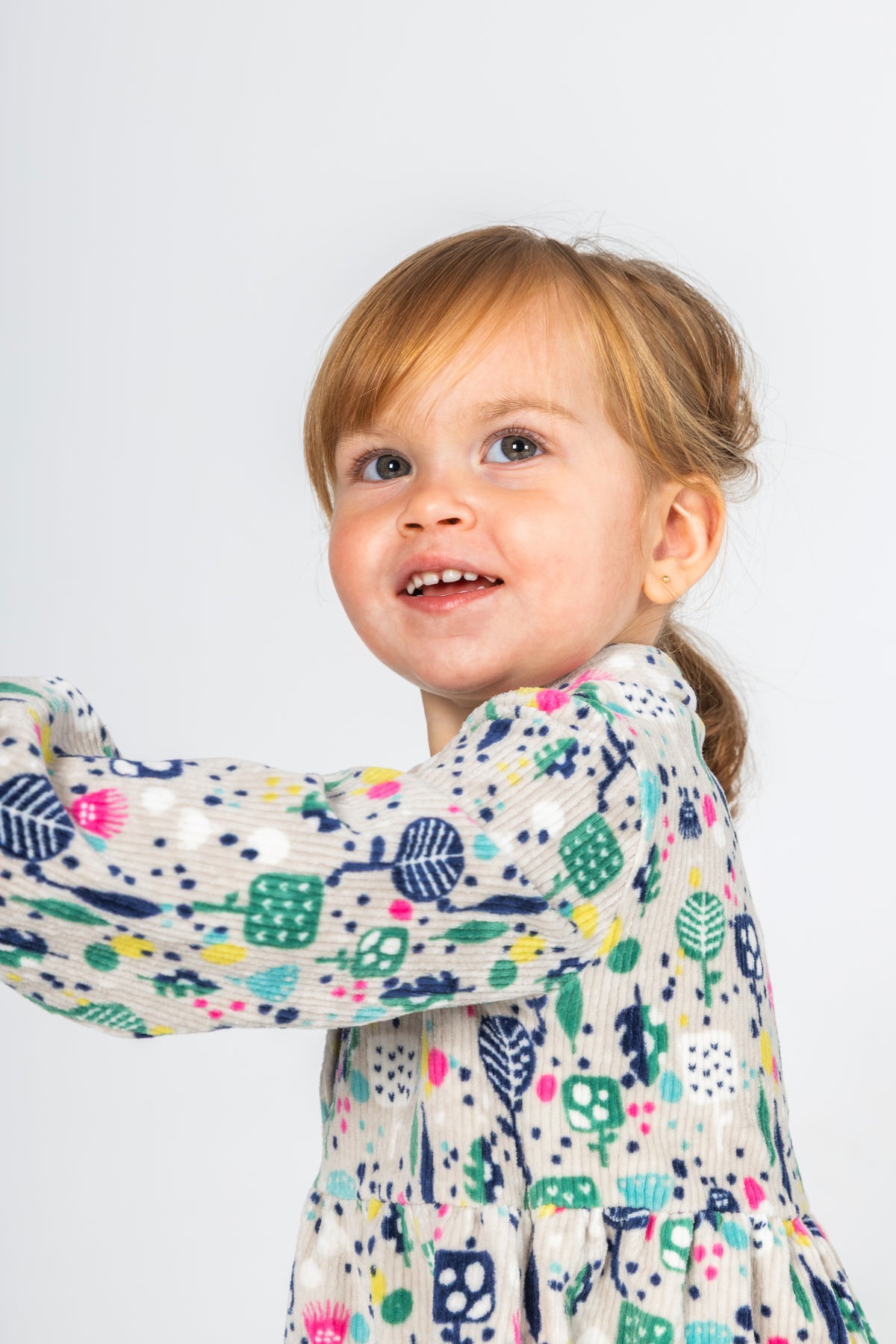 Vestido pana punto de bebé niña