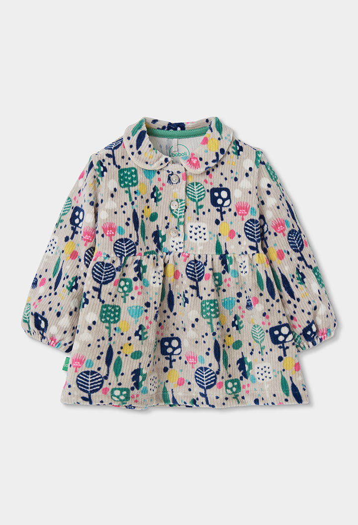 Vestido pana punto de bebé niña
