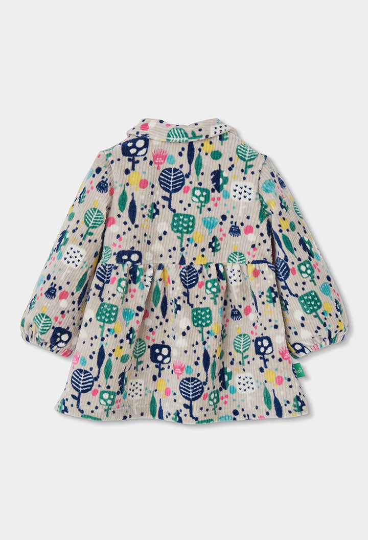 Vestido pana punto de bebé niña
