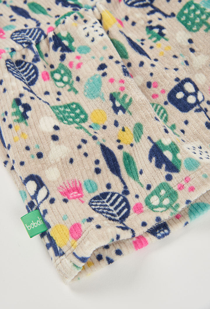 Vestido pana punto de bebé niña
