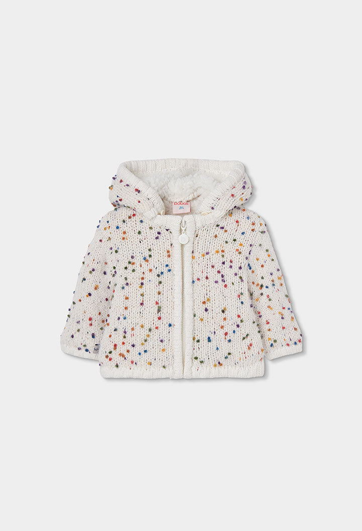 Chaqueta tricotosa de bebé niña