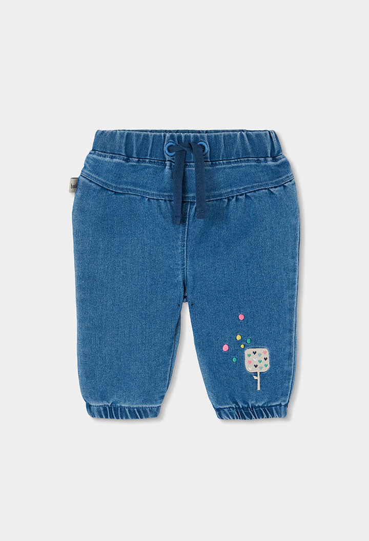Pantalón denim punto de bebé niña