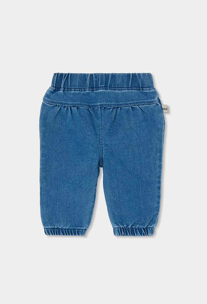 Pantalón denim punto de bebé niña