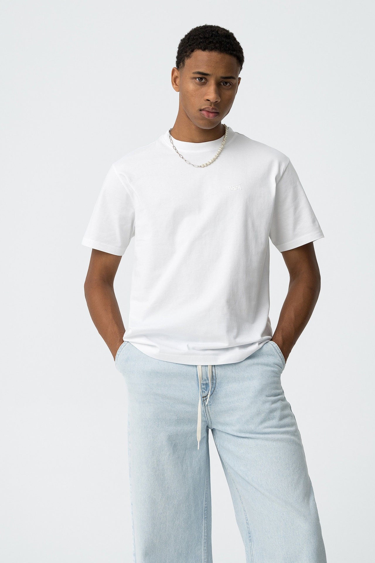 Camiseta  chico manga corta blanca