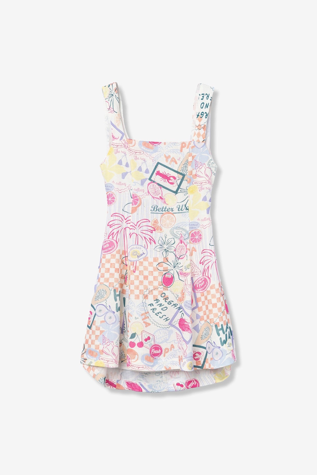 Vestido estampado con lazada