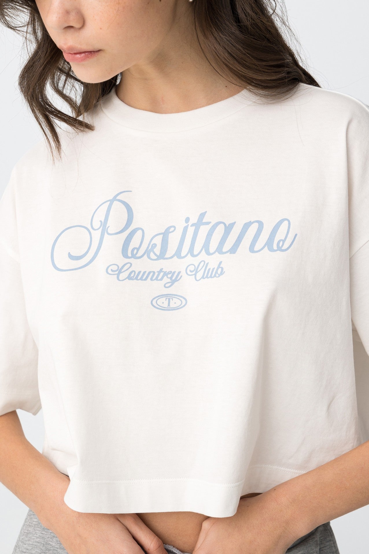 Camiseta crop de manga corta