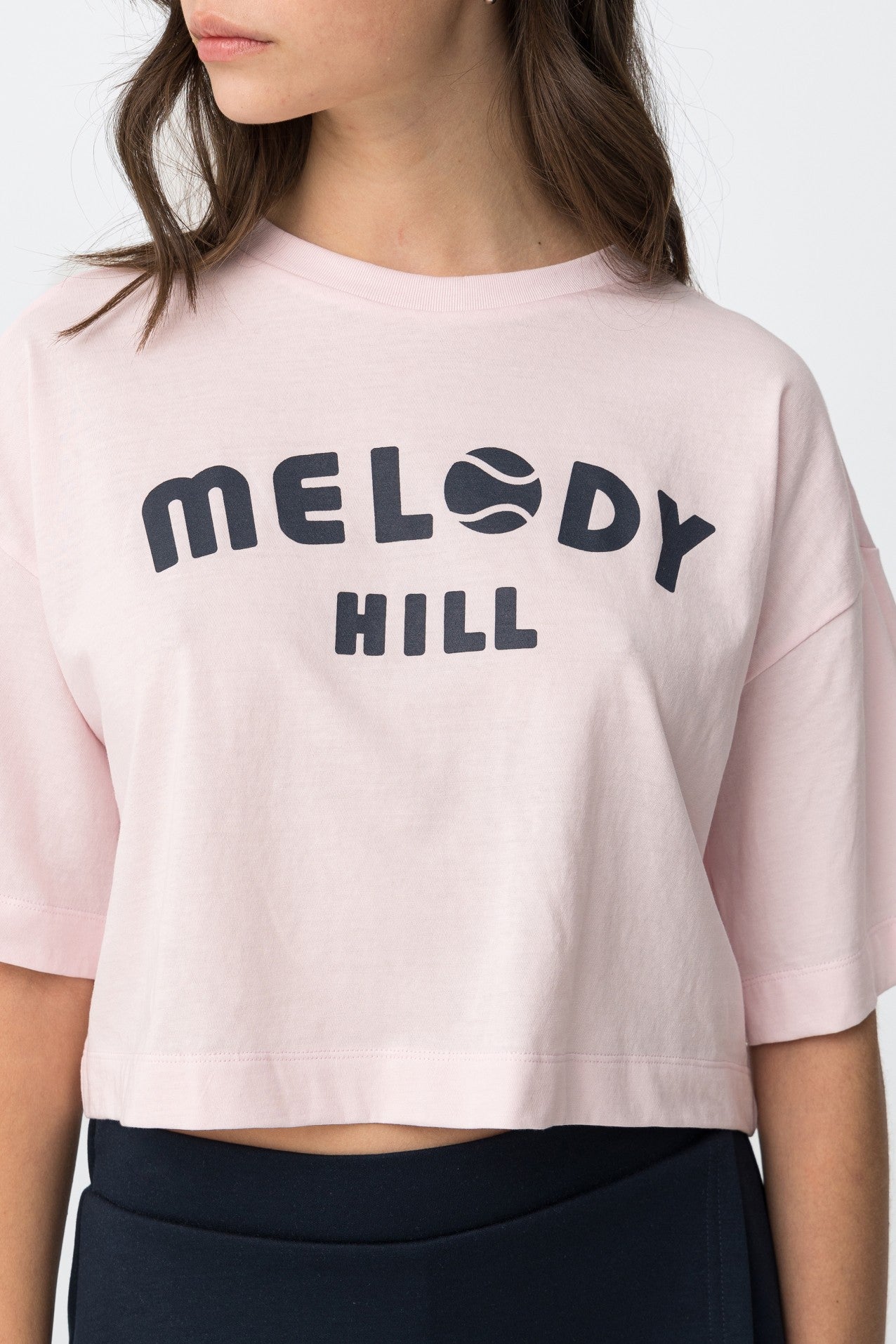Camiseta crop de manga corta