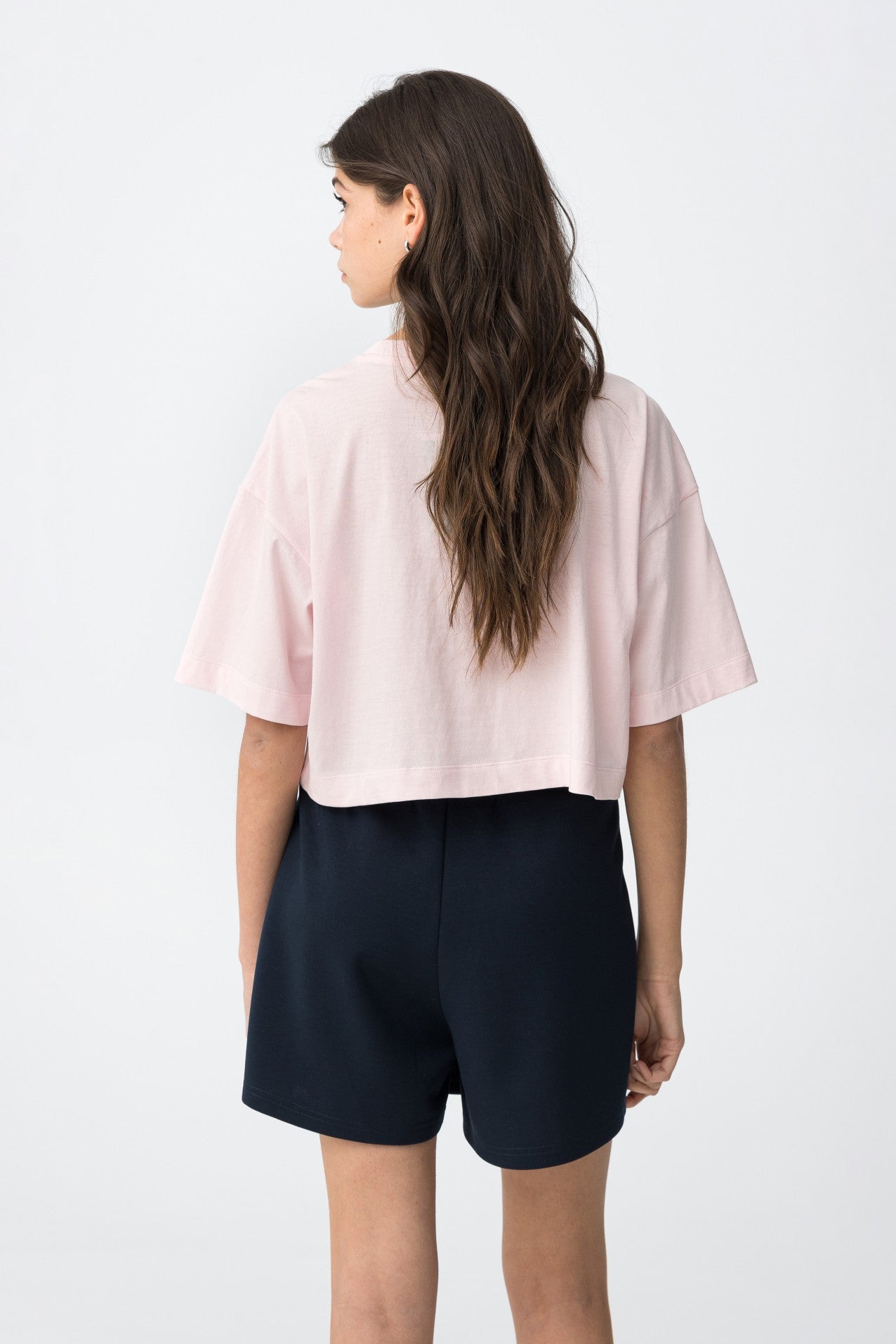 Camiseta crop de manga corta