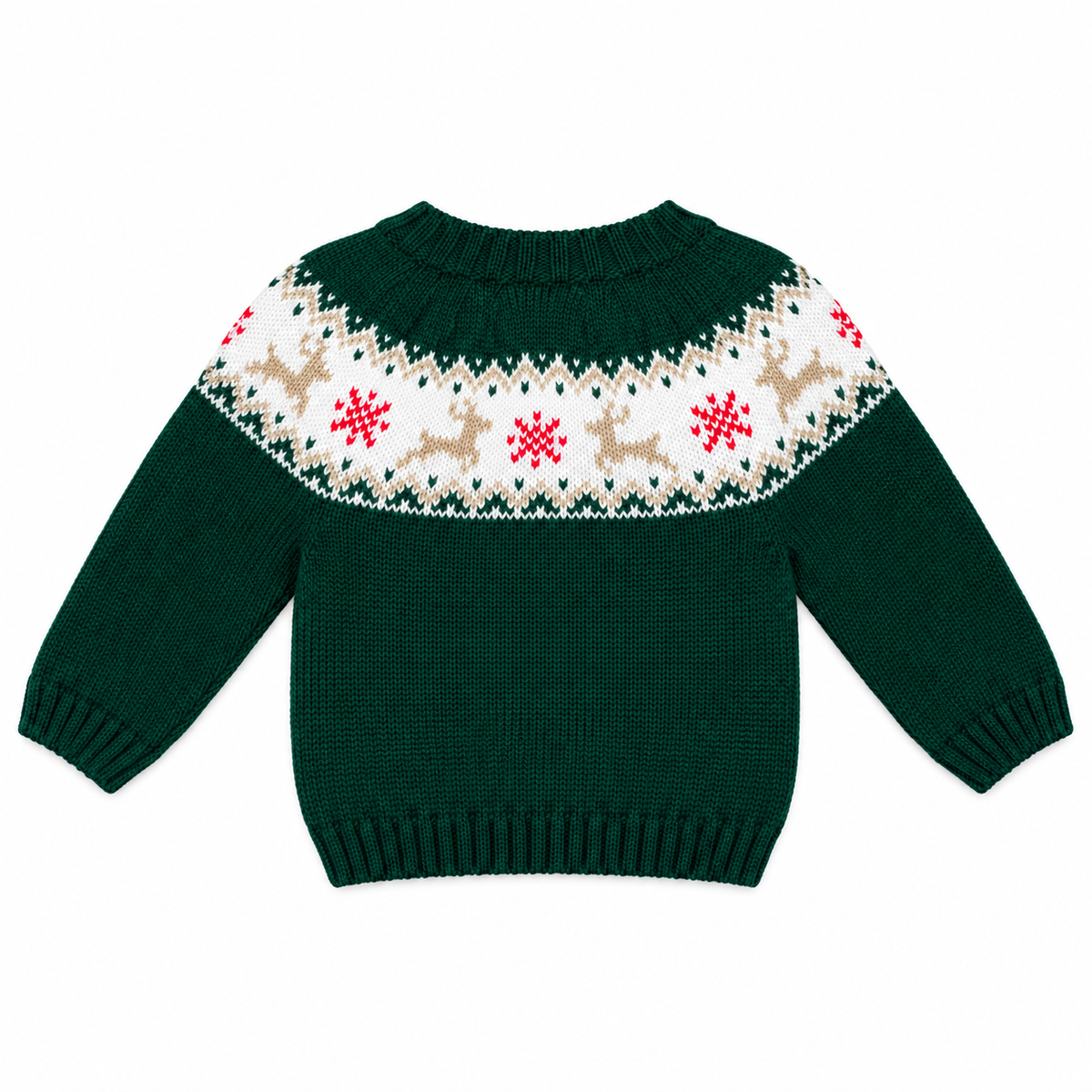 Jersey cenefas renos verde unisex