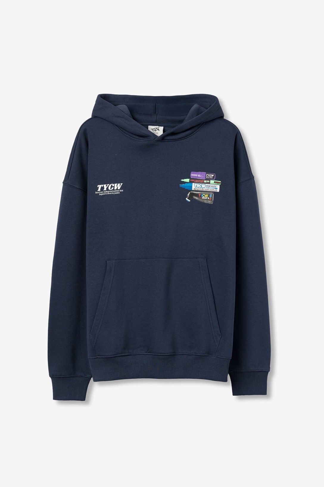 Sudadera con capucha azul marino