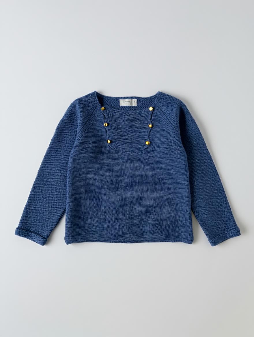 Jersey Punto Boho Junior Azul Ventana