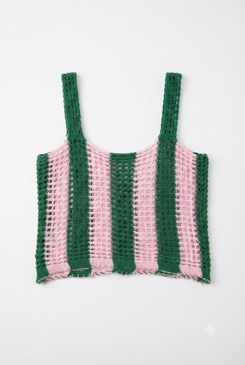 Top tiras crochet
