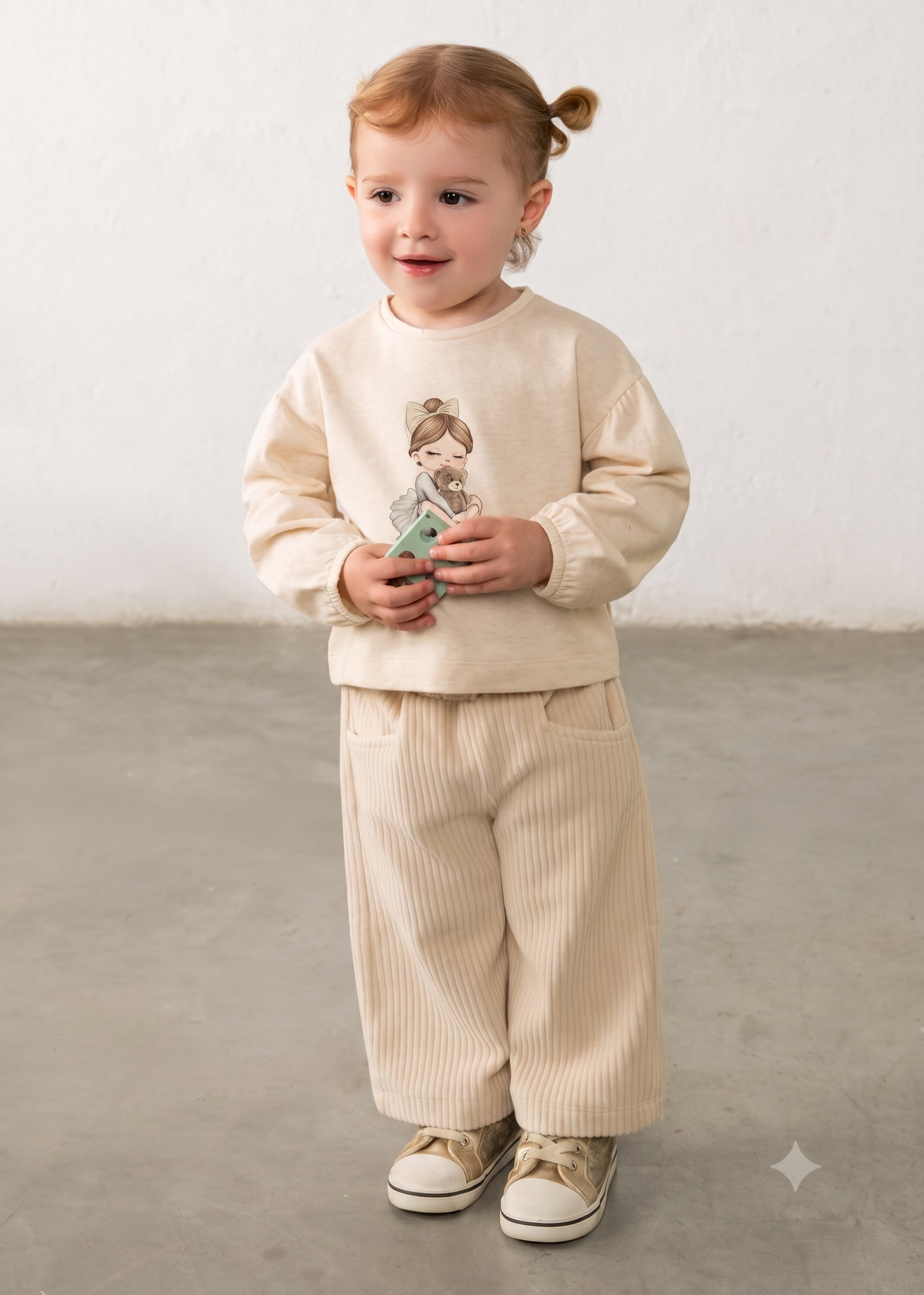 Pantalon pana bebe niña.