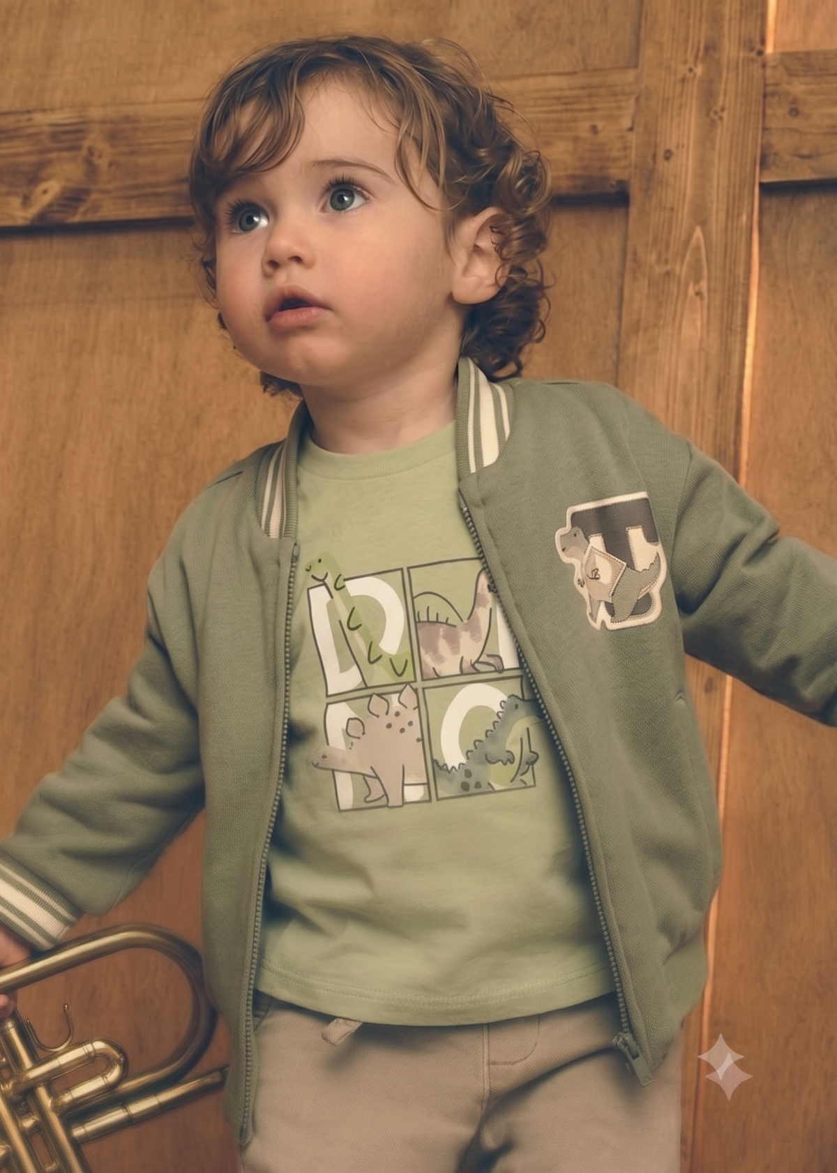 Camiseta manga larga dinos bebé