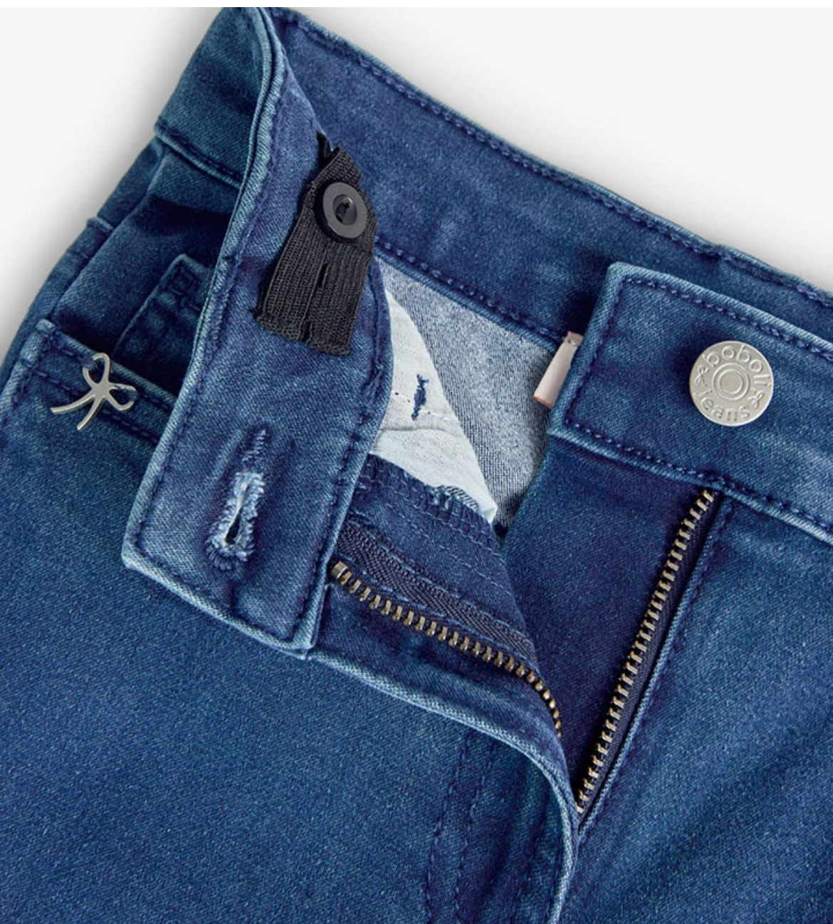 Pantalón Denim Elástico De Niña