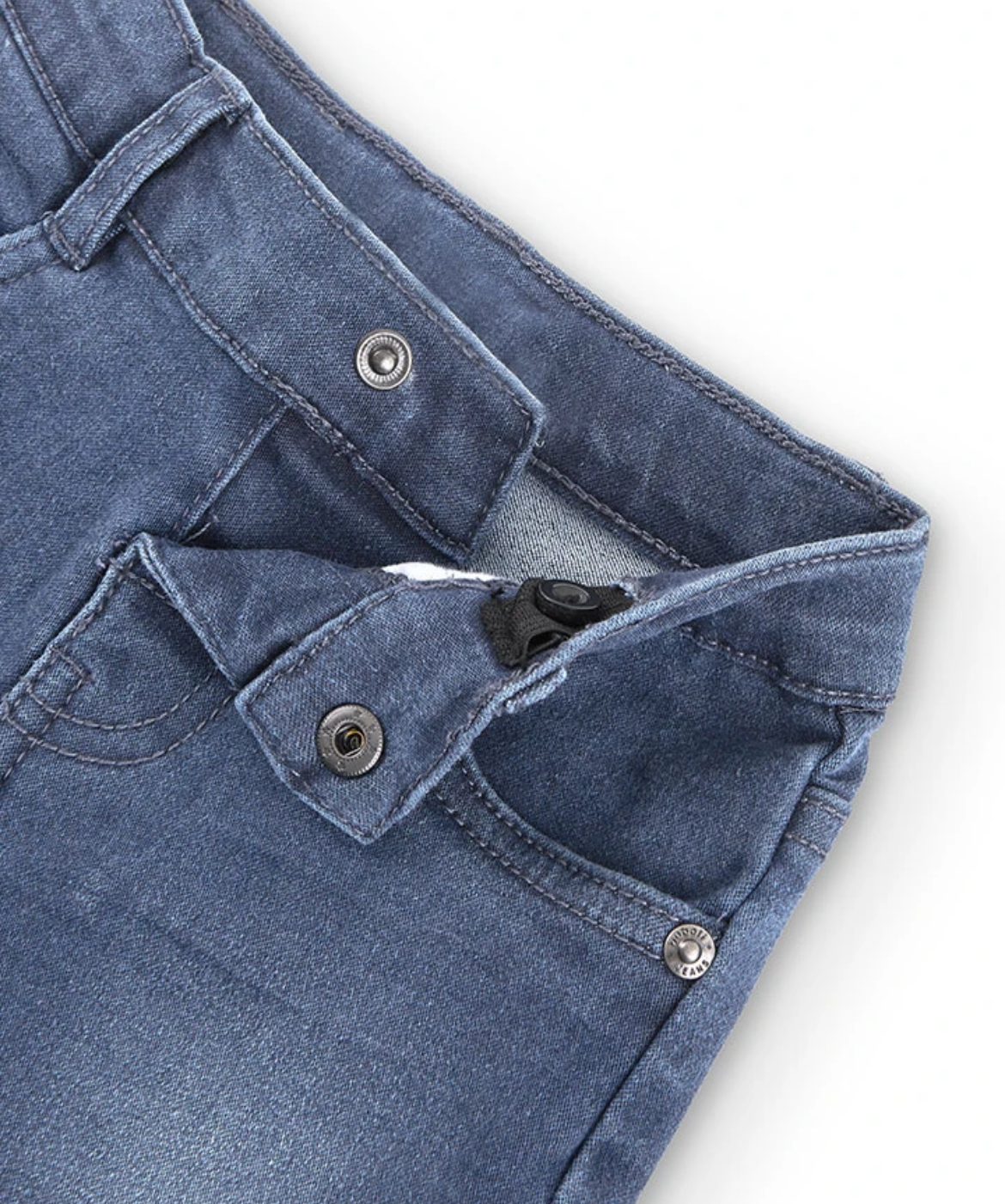 Pantalón Denim Elástico De Niño