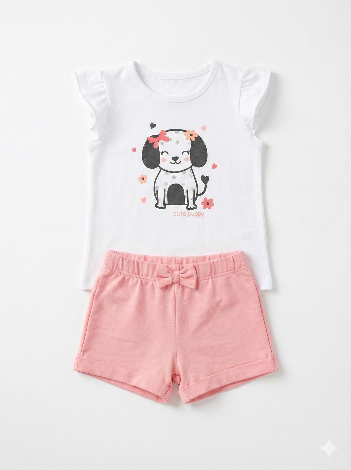 Conjunto Camiseta y Pantalón Bebé Niña