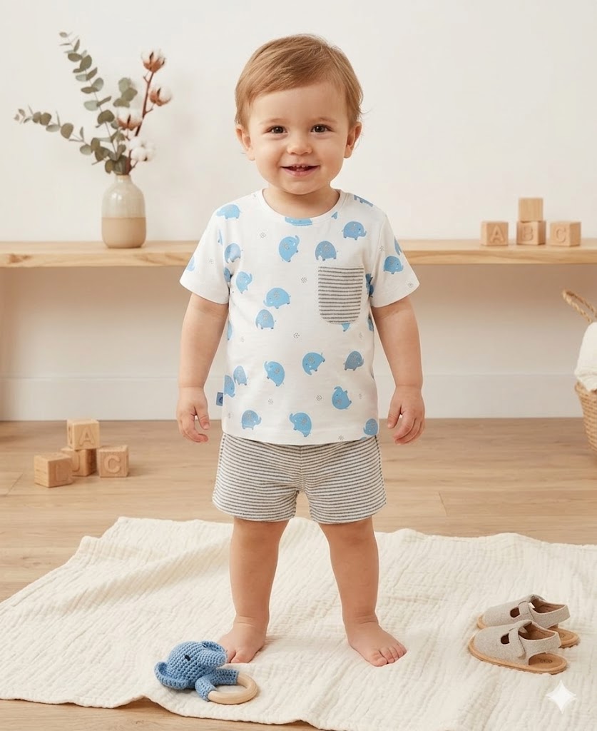 Conjunto punto combinado de bebé