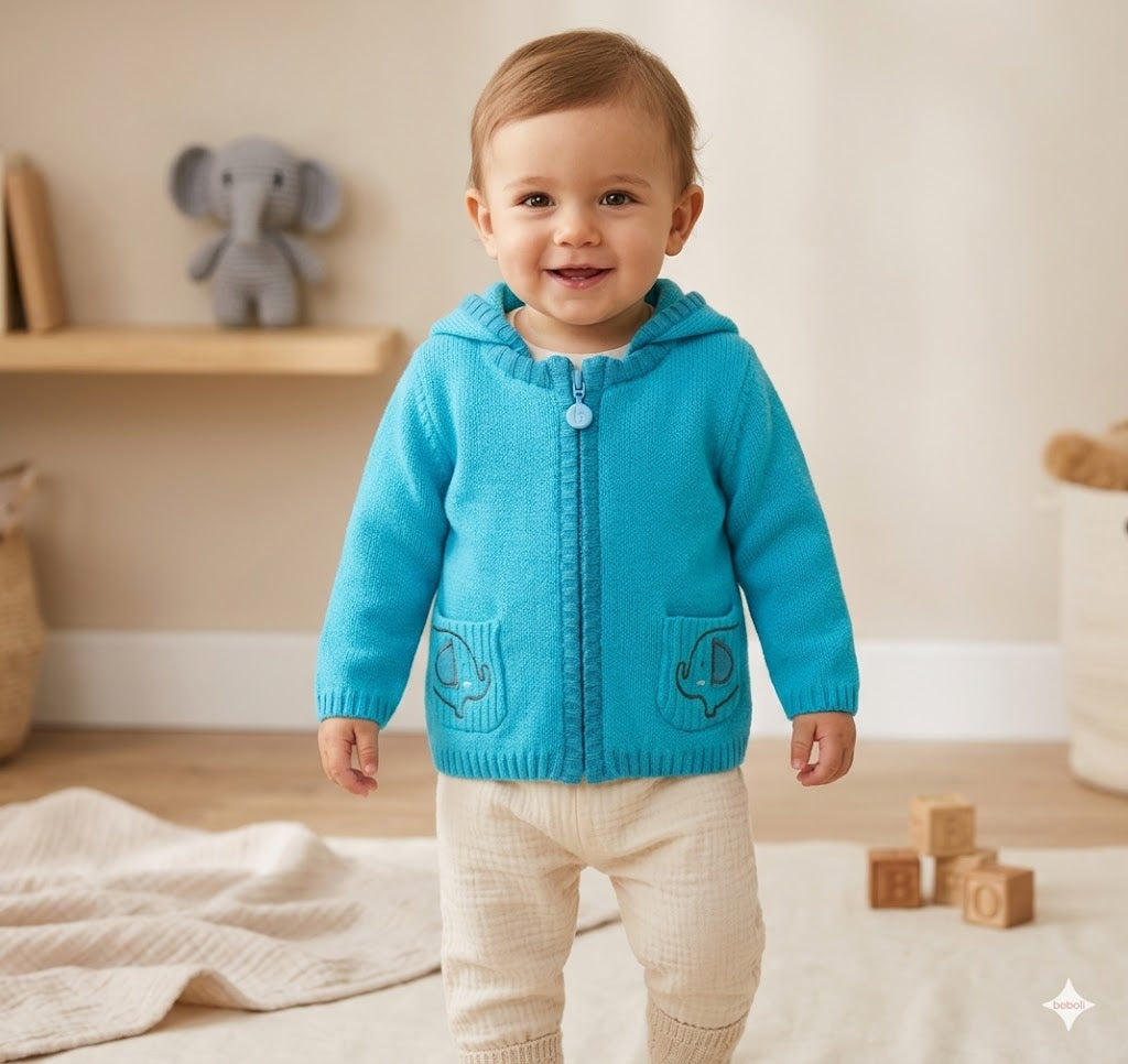 Chaqueta tricotosa de bebé niño