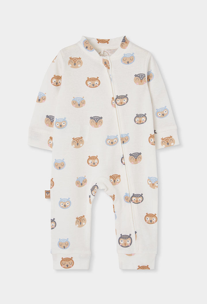 Pelele canalé estampado de bebé