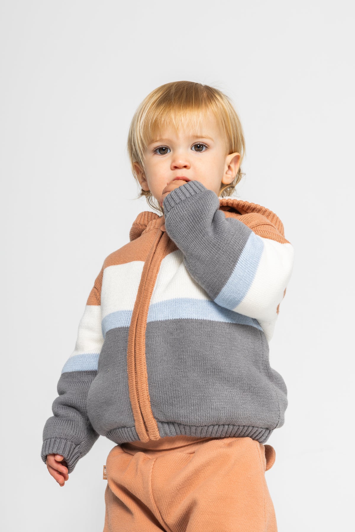 Chaqueta tricotosa de bebé niño