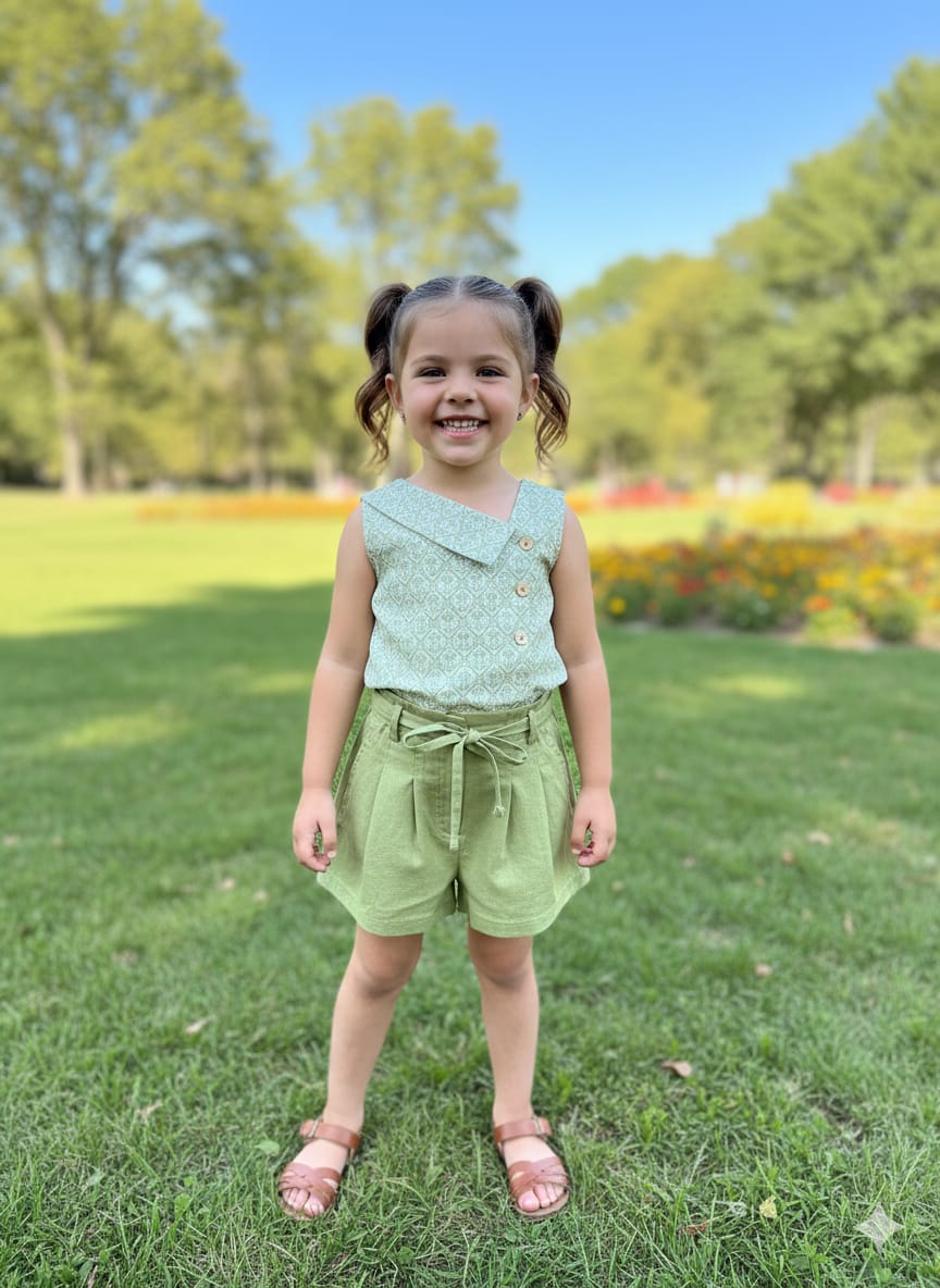 Top Niña Asimetrico