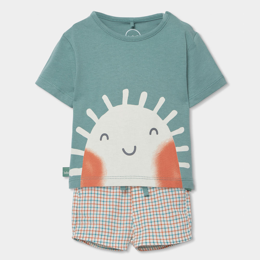 Conjuntol algodón combinado de bebé niño